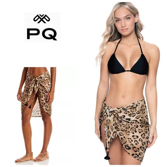 New. PQ Leopard Sarong. O/S. Retails $94 - Picture 1 of 7